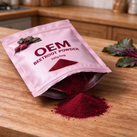 Poudre de Betterave OEM/ODM 100g en Sachet Doypack, Complément Alimentaire Naturel, Logo Personnalisé, Faible MOQ