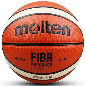 Yiwu Factory Direct Price Advanced PU Leather Molten GG7X Basketballs Official Size and Weight Custom Logo