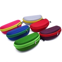Accessoires : Étui rigide en EVA anti-écrasement avec fermeture éclair pour lunettes, support de rangement pour lunettes de soleil et de sport, personnalisable avec logo