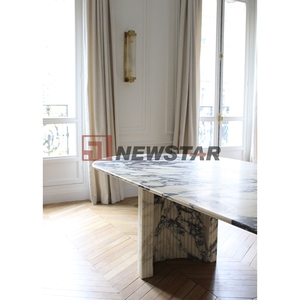 BIỆT THỰ Trắng Onyx bàn ăn thiết kế hiện đại trắng Onyx bàn ăn thiết lập tự nhiên Onyx bảng cho nhà khách sạn căn hộ - Product Image 5