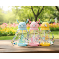 Bouteille d'Eau Portable à Paille pour Enfants, Design Dragon, à Boire Directement, Idéale pour Voyage et Camping