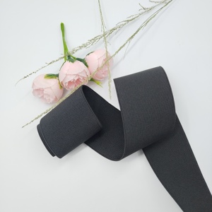 Sangle élastique tissée en Spandex/Nylon couleur unie HH4K pour sous-vêtements, pantalons, shorts, bretelles de soutien-gorge, vêtements et textiles de maison, noir - Product Image 5