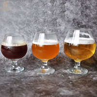 9,25 oz Embassy Snifter Glass Brandy Cognac Crystal Glasses Hand Craft Short Stem Beer Glasses