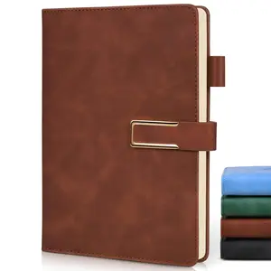 Wholesale Custom Magnetic Soft Leather Cover 2024 Daily Weekly Planner with Calendar