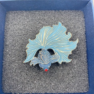 Yunlv trâm cài màu xanh ngọc lục bảo nhỏ giọt dầu phong cách Trung Quốc mới trâm cài cổ điển cá thanh lịch, nút áo khoác ve áo - Product Image 3