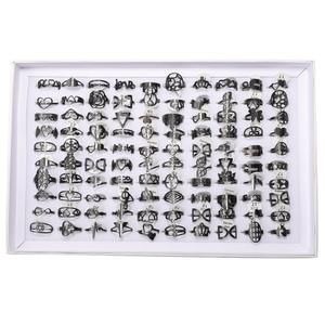 Lote de 100 Anillos de Plata y Oro Mixtos Económicos y Modernos para Mujer, Anillos de Acero Inoxidable para Hombre, Joyería para Boda y Compromiso - Product Image 5