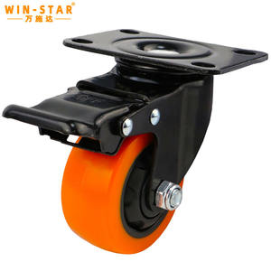 WINSTAR 40mm 2.5 pouces Roulettes en caoutchouc Roues Roulettes industrielles robustes pour meubles - Product Image 5