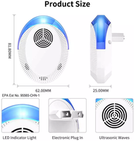 Nouveau Répulsif Électronique Ultrasonique Anti-Nuisibles en ABS Solide pour Moustiques et Insectes Volants