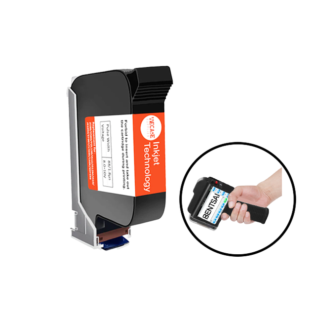 WECARE 12.7mm Handheld Thermal Inkjet Printer Fast Dry Eco Solvent Ink Cartridge for BENTSAI B30