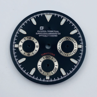 BSQS Cadran Lumineux Vert Étanche en Acier Inoxydable 29,5 mm pour Pièces de Modification de Montre à Mouvement VK63