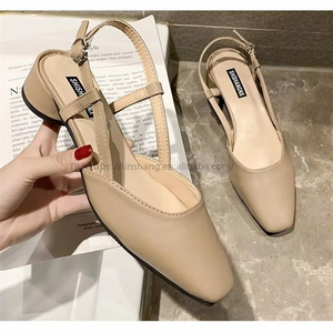 Factory Wholesale Flat Korean Version of a Word Baotou <b>Sandals</b> Female Ankle Pumps for Shoes Women - Product Image 1