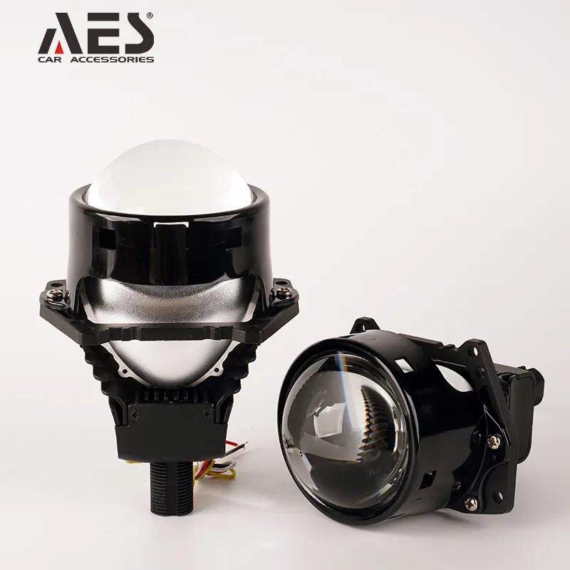 Werkseitig AES A14X Universal Bi-LED-Projektor linse Doppel reflektoren 5500k Autos chein werfer Auto licht