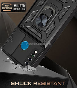 Cámara deslizante de estilo de negocios, TPU + PC, a prueba de golpes, funda magnética de coche, soporte de anillo para <span class=keywords><strong>huawei</strong></span> p30 pro mate40 - Product Image 6