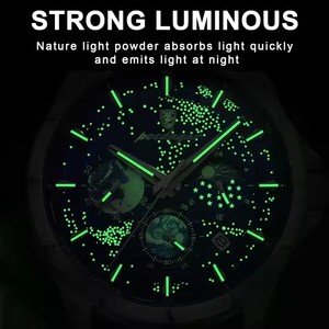 Nouvelle vente flash - Montre pour homme POEDAGAR - Montre à quartz en acier inoxydable pour homme - Mode - Soleil - Lune - Ciel étoilé - Petit cadran à trois aiguilles - Montre avec date - 916 - Product Image 6