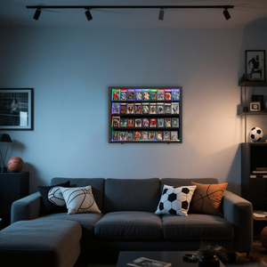 Led bóng đá thẻ hiển thị trường hường-36 xếp loại thẻ khung UV bảo vệ có thể khóa tường trường hợp thân thiện với môi phong cách cổ điển cho giao dịch - Product Image 6