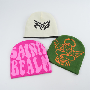 Cao Cấp Chất Lượng Cao Acrylic Beanies Biểu Tượng Tùy Chỉnh Đan Ngắn Còng Thể Thao Mùa Đông Skull Cap, Beanies Với Tùy Chỉnh Jacquard Logo - Product Image 2