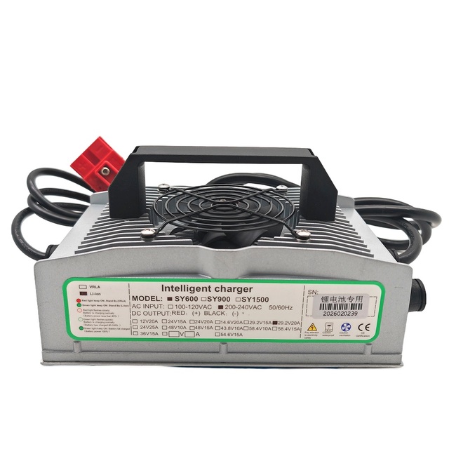 Impact Resistant 24V20A Battery Charger Reinforced Aluminum Edges for Construction Site Industrial Floor Washing Machinery