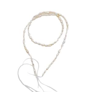 Perles de Keshi baroques naturelles économiques de 3-4 mm, perles d'eau douce irrégulières en vrac avec des trous droits des deux côtés - Product Image 5