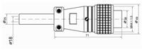 QITAI P40F-32A Stromkabel Typ Rückwärts installierter Stecker 40mm 250V Metall Circular Aviation Connector Wasserdicht 5/9/15/26/31/32