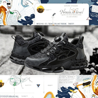 Chaussures de sécurité d'été à bout en acier pour hommes laçage rapide respirant anti-écrasement antidérapant garde de sécurité spécifications métalliques garde de travail
