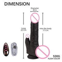 Langue léchant gros gode vibrateur sans fil télécommande Silicone énorme gode jouets sexuels pour les femmes