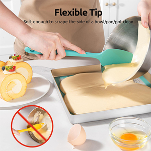Cucina antiaderente in <span class=keywords><strong>Silicone</strong></span> resistente al calore spatola raschietto Set <span class=keywords><strong>pasticceria</strong></span> lunga piccola spatola in <span class=keywords><strong>Silicone</strong></span> Set 4 pezzi - Product Image 3