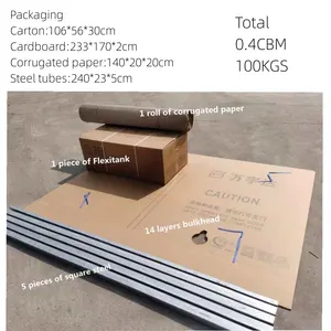 Food Grade Factory Wholesale Price 24000l Flexitank Flexibags For 20ft Container Liquid Transport