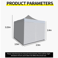Carpa de Exhibición Personalizada de 3x3m con Logotipo, Gazebo Plegable con Estructura de Aluminio, Carpa con Toldo Personalizado de 10x10
