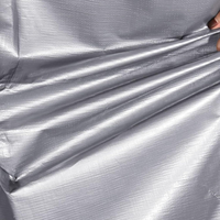 Bâche en PE imperméable argentée et noire pour extérieur, pour chantier de construction, protection des matériaux de construction