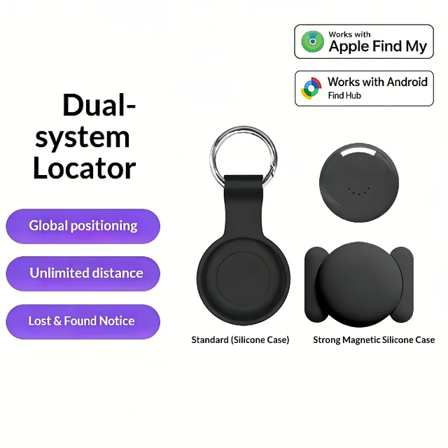 Joysing Dural System Pet Tracker IOS Android MFI Google Dual-Certified Wallet Anti-Lost Device Pet Locator Unlimited Distance