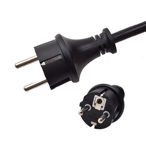 CE сертифицированный водонепроницаемый штекер типа D + разъем IEC C13 с 1,8 м VDE H05VV-F 3G1.5 черный шнур питания - Product Image 2