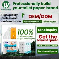 Papier toilette sans mandrin en pâte de bois vierge 2-5 plis, doux, résistant et absorbant, ne se déchire pas facilement, boîte complète, utilisation pratique