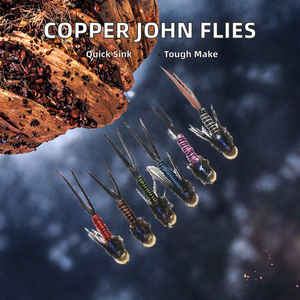 8 #10 #12 # cuivre John insecte appât <span class=keywords><strong>mouche</strong></span> attachant naufrage rapide <span class=keywords><strong>meilleur</strong></span> eau salée et rivière pêche à <span class=keywords><strong>la</strong></span> <span class=keywords><strong>mouche</strong></span> mouches bar saumon <span class=keywords><strong>truite</strong></span> - Product Image 2