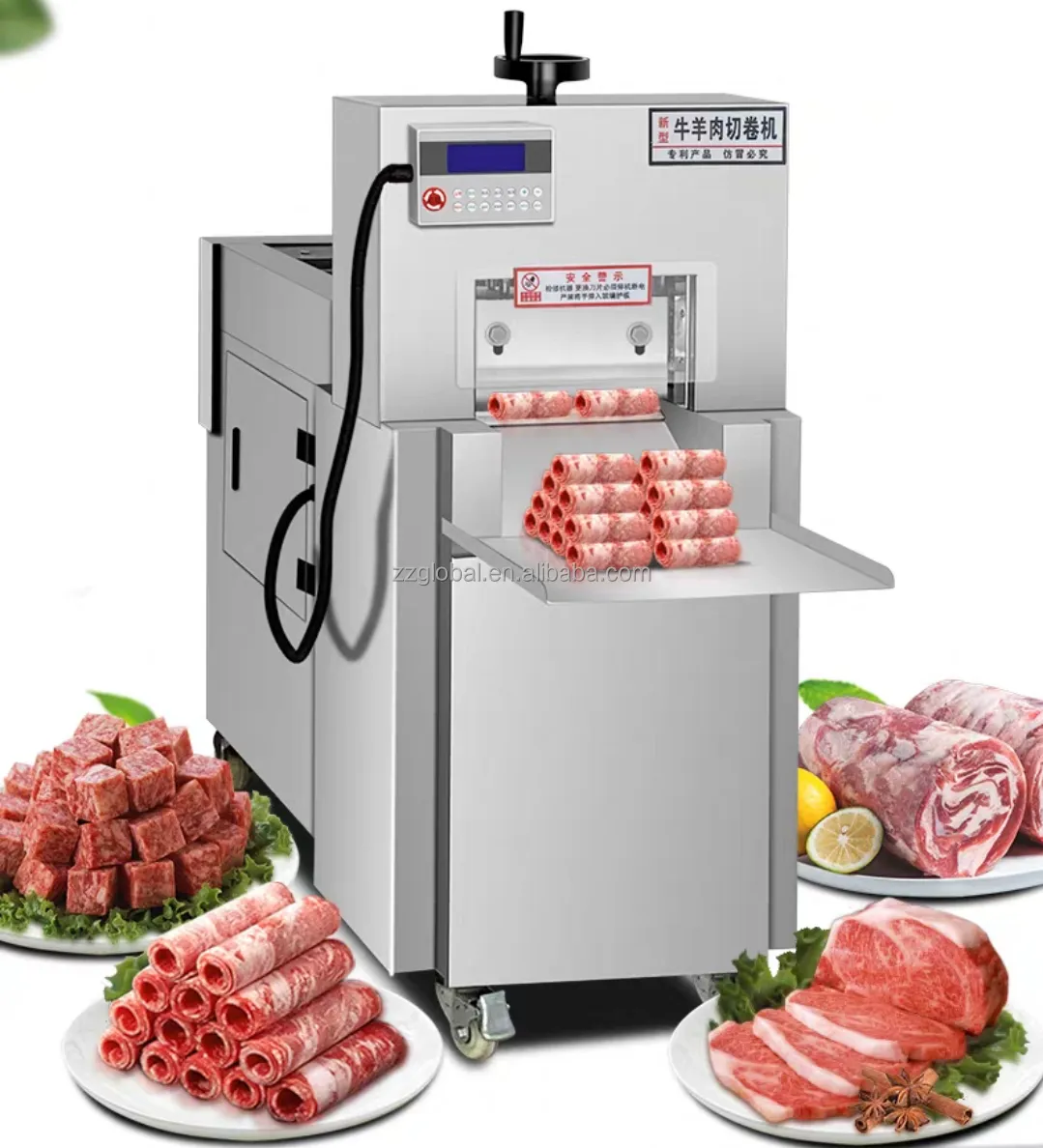 Global rolls mutton beef frozen cutting meat machine bacon slice meat cutting machine meet cutter machine