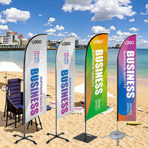 Bandera de Pluma Personalizada para Exteriores, Bandera Publicitaria de Tela con Forma de Lágrima para Eventos en la Playa, Impresión por Transferencia de Calor - Product Image 1