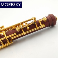 MORESKY Professional Customizable C Key Oboe Semi/Fulli Automatic Rosewood Mopane Style Cupronickel Gold-plated S16