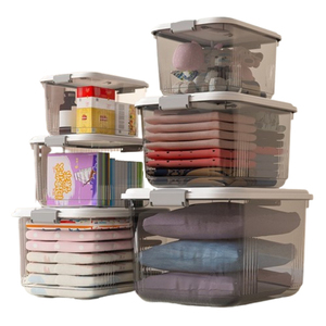 Haute Qualité Vêtements Jouets Organisateur Maison Polyvalent Boîte De Rangement Transparente Avec Couvercle - Product Image 1