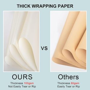 Ivory Wrapping <b>Paper</b> Jumbo Roll 30 Inch X 33 Feet Solid Color Pearly Lustre Wedding Gift Wrap Birthday - Product Image 5