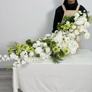 DKB Venta al por Mayor de Fábrica, Decoración de Flores Artificiales, Camino de Mesa con Flores Azules en Colores Personalizados para Bodas, Eventos de Regreso a Clases - Product Image 1