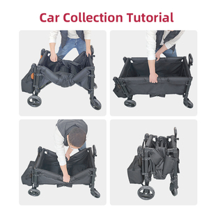 Xe đẩy em bé với có thể khóa xoay bánh xe phía trước <span class=keywords><strong>2</strong></span> có thể gập lại 600D Oxford vải-rộng phạm vi sử dụng cho chạy bộ hoặc mua sắm - Product Image 3