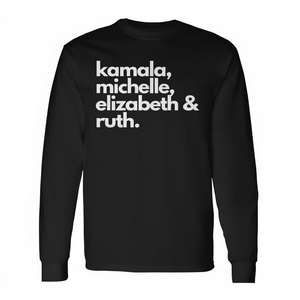 T-shirt promotionnel à manches longues Kamala Michelle RBG Elizabeth, icône politique féministe - Product Image 2