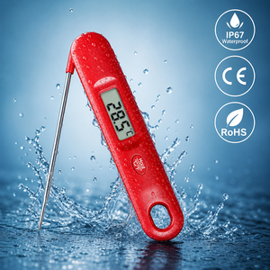 Thermomètre numérique à lecture instantanée pour viande, étanche, pliable, avec sonde alimentaire LCD, adapté au barbecue, à la <span class=keywords><strong>cuisine</strong></span> - Product Image 5