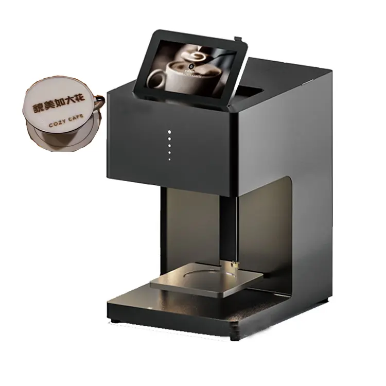 Imprimantes à jet d'encre colorées intelligentes automatiques Machine de tampographie 3D commerciale Tasse Photo Art Lait Thé Écran Latte Café Imprimante
