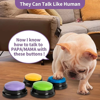 Boutons d'entraînement pour chiens avec logo personnalisé, enregistrables, ensemble de boutons de communication parlants pour animaux de compagnie, buzzer vocal interactif pour fournitures pour animaux