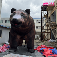 Ours brun gonflable géant réaliste, imprimé numériquement sur mesure, modèle d'animal sauvage gonflable pour la décoration de zoos, parcs, événements et expositions