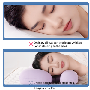 Bantal busa memori kecantikan dua sisi, bantal Wajah Anti Penuaan dan keriput untuk leher dan bahu mendukung tengkuk 2 dalam 1 - Product Image 2