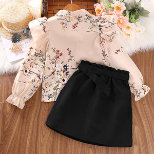 Yoliyolei Girls Spring <strong>Suit</strong>, 2023 New Style Shirt Skirt Explosion Children's Clothing Wholesale Little Girls 2 Piece Outfits/ - Product Image 3