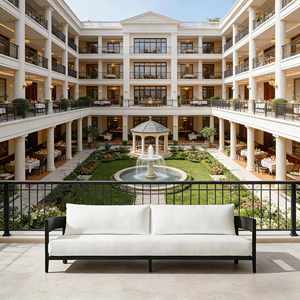 Set di Mobili <span class=keywords><strong>da</strong></span> <span class=keywords><strong>Giardino</strong></span> in Alluminio, Divani e Sedie Lounge per Hotel, Set Divano 3S per Villa, Arredamento <span class=keywords><strong>da</strong></span> Esterno - Product Image 1