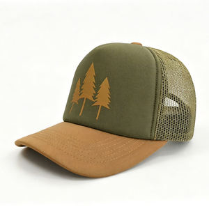 Gorra Trucker de Espuma Bicolor con Estampado de Pino, 5 Paneles, Malla Trasera, Cierre Ajustable, para Camping, Senderismo, Béisbol, para Hombre y Mujer - Product Image 3