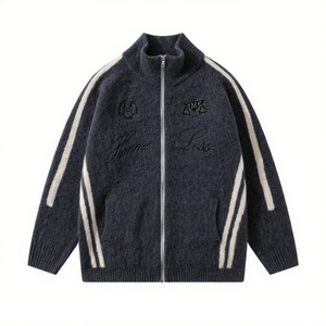 Мужской зимний трикотажный кардиган с принтом - Product Image 3